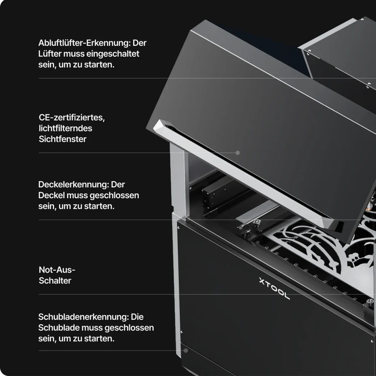 Sicherheitseigenschaften von xTool MetalFab