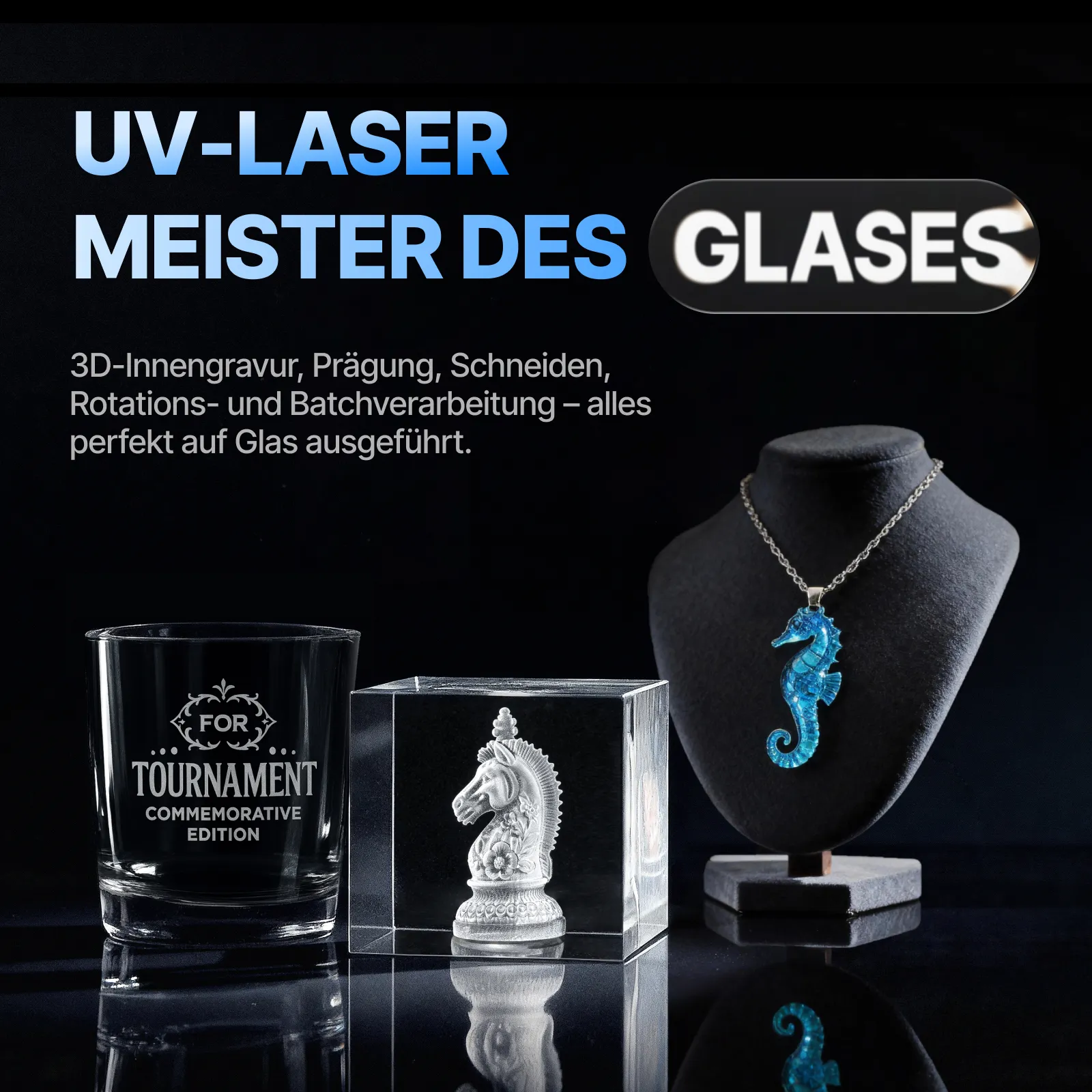 xTool F2 Ultra UV Glasgravur