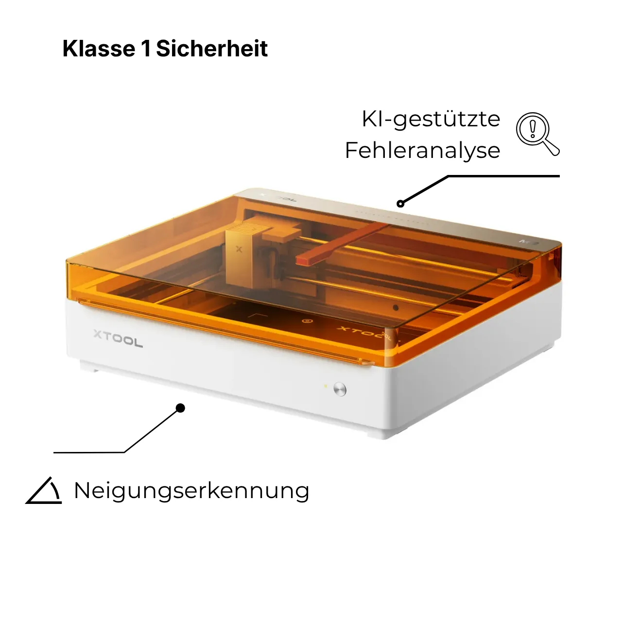 Sicherheitseigenschaften von xTool M2 Diode Laser