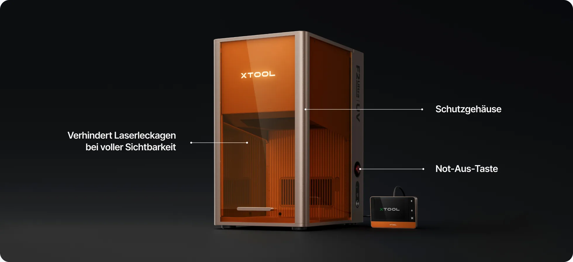 xTool F2 Ultra UV Sicherheitsmerkmale