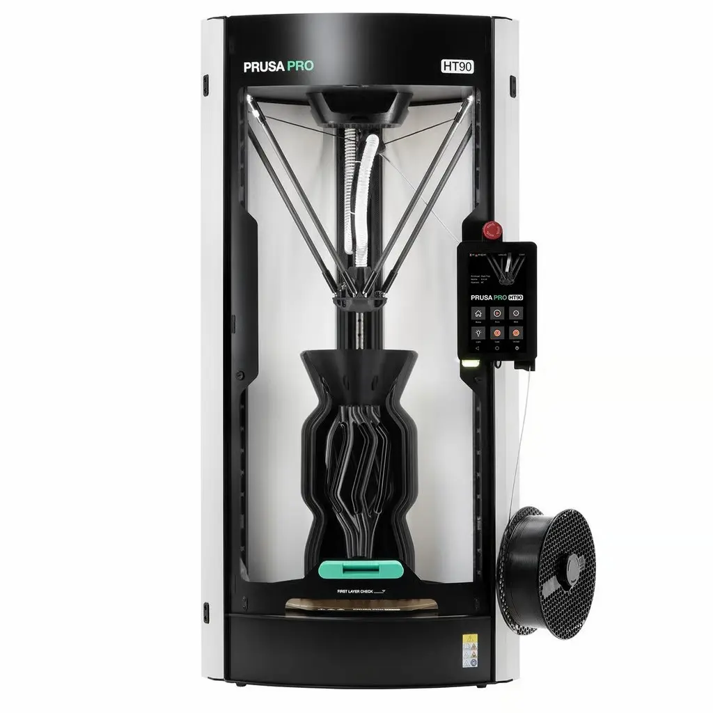 Frontansicht von Prusa Pro HT90 Delta 3D Drucker