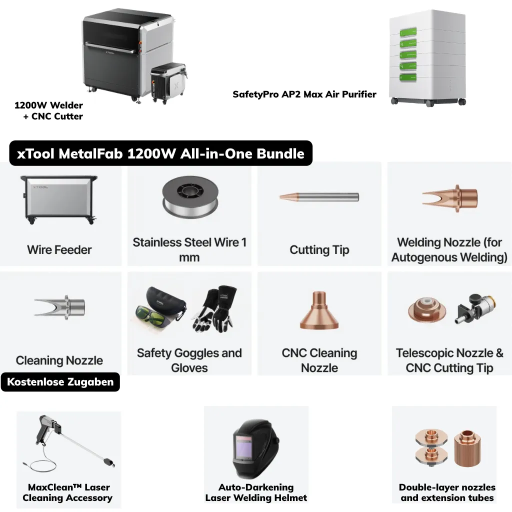 xTool MetalFab Laserschweissgerät All in One Bundle