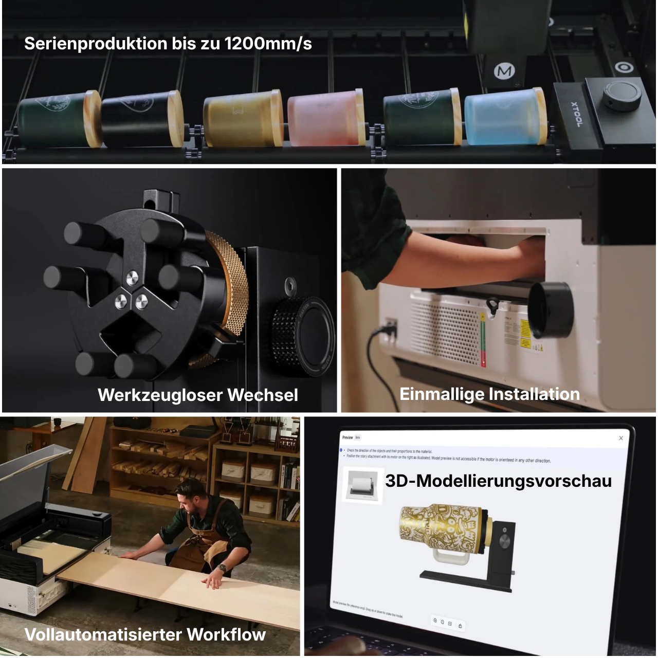 Automatisierte Workflow von xTool CO2 Laser P§